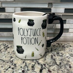 Rae Dunn Harry Potter POLYJUICE POTION Ceramic Mug With Cauldron Wrap Design